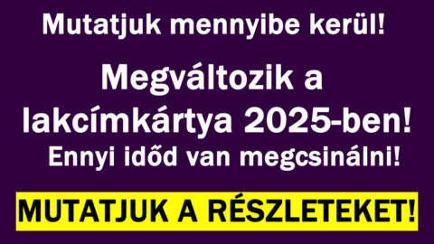 Megváltozik a lakcímkártya