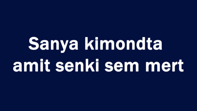 Sanya kimondta amit senki sem mert