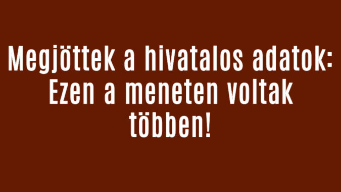 Megjöttek a hivatalos adatok: Ezen a meneten voltak többen!