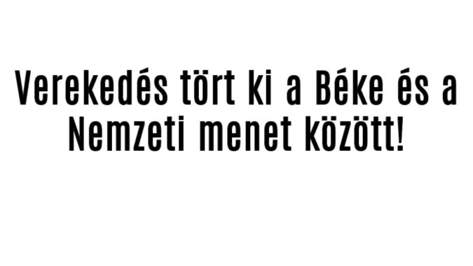 Verekedés tört ki a Béke és a Nemzeti menet között!