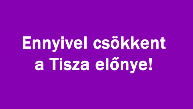 Ennyivel csökkent a Tisza előnye!