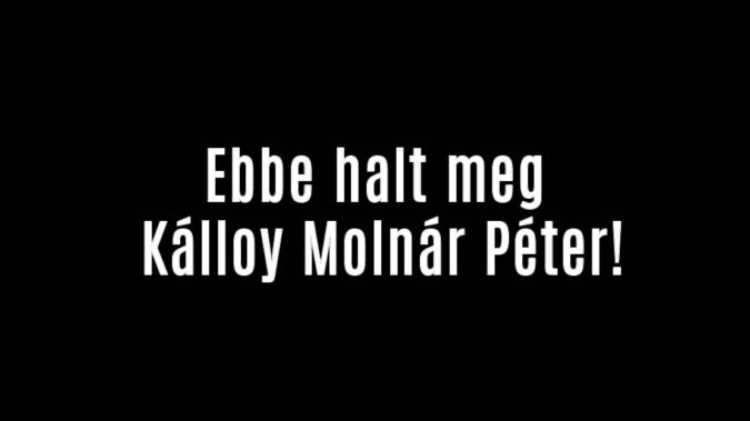 Ebbe halt meg Kálloy Molnár Péter!
