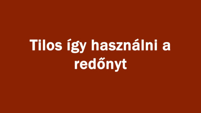 Tilos így használni a redőnyt