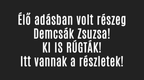 Élő adásban volt részeg Demcsák Zsuzsa!