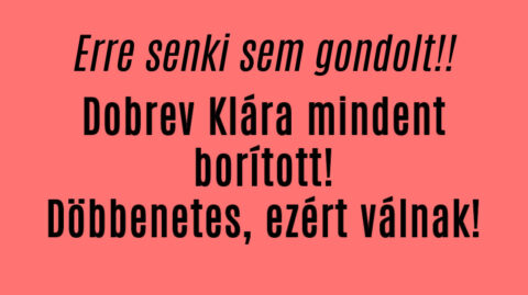 Dobrev Klára Kitálalt! Döbbenetes, ezért válnak!