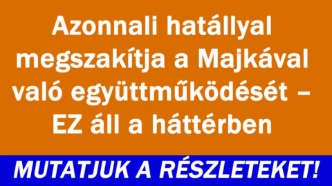 Megszakítja a Majkával való együttműködését