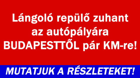 Repülő zuhant az autópályára