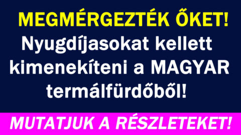 Nyugdíjasokat kellett kimenekíteni a termálfürdőből!