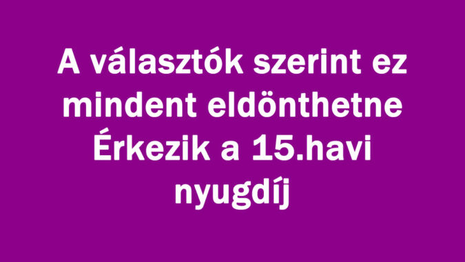 A választók szerint ez mindent eldönthetne