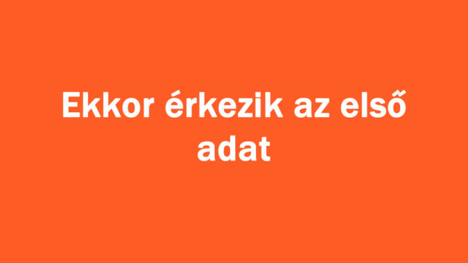 Ekkor érkezik az első adag