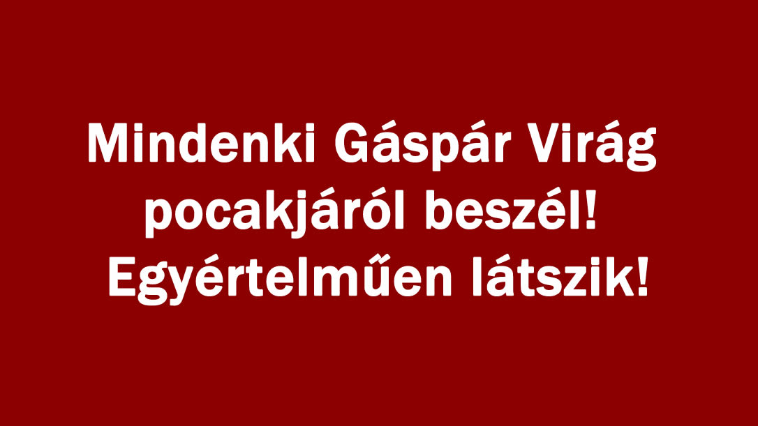 Mindenki Gáspár Virág pocakjáról beszél! Egyértelműen látszik!