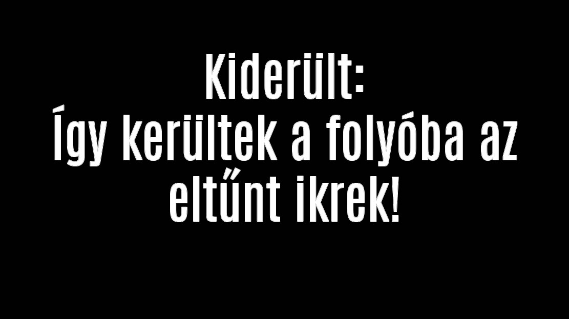 Kiderült: Így kerültek a folyóba az eltűnt ikrek!