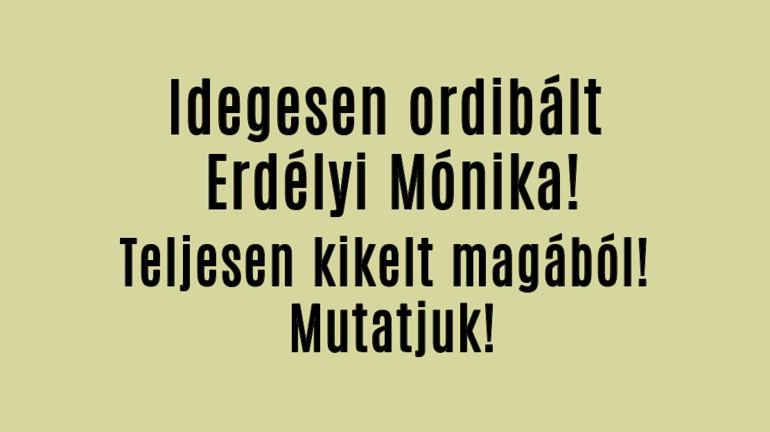 Idegesen ordibált Erdélyi Mónika!