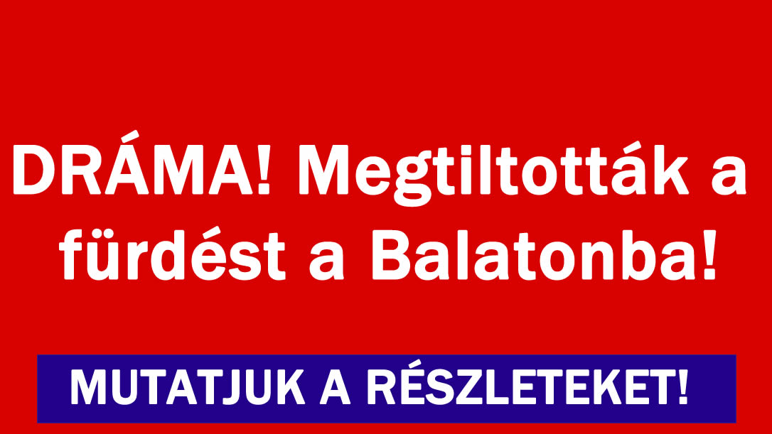 DRÁMA! Megtiltották a fürdést a Balatonba!
