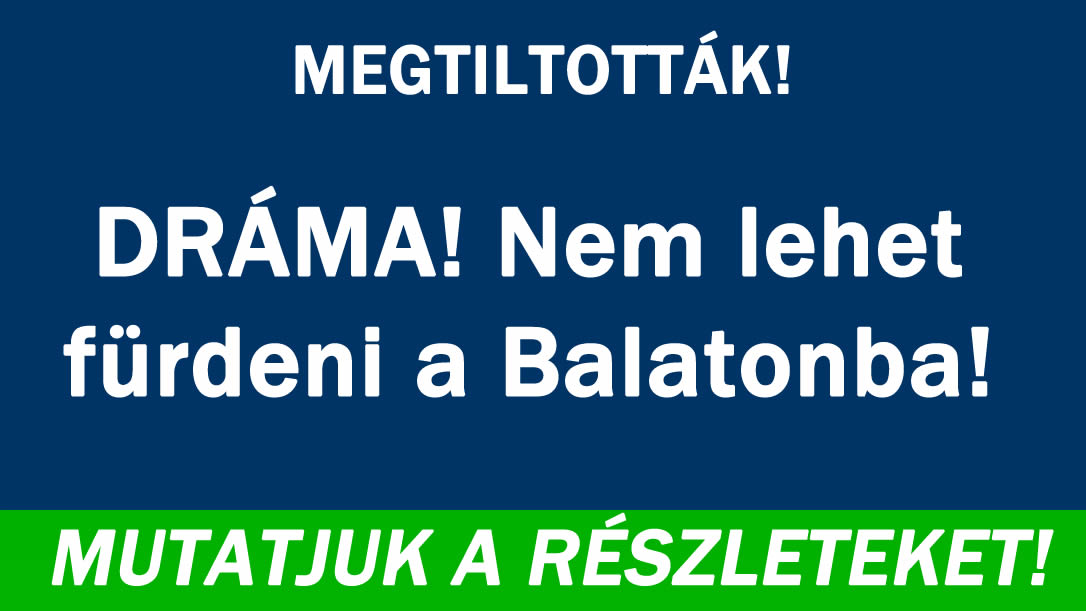 DRÁMA! Nem lehet fürdeni a Balatonba!